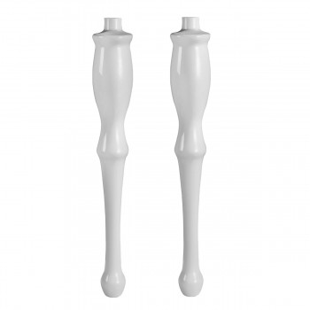 Bathroom Luxury Console Sink White China Two Spindle Leg image-8