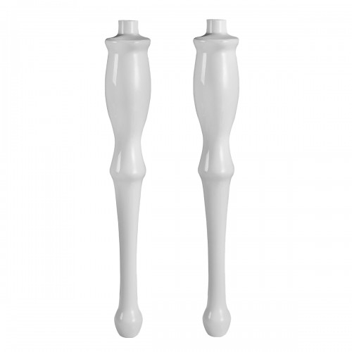 Bathroom Luxury Console Sink White China Two Spindle Leg image-8