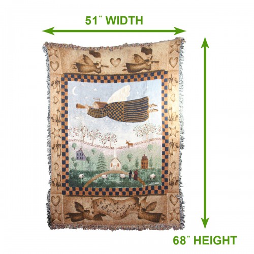 Afghan Polyester Cotton Throw Blanket for Home and GYM Usage image-8