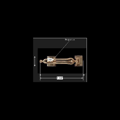 Swing Bar Security Door Lock Durable Door Guard Solid Brass Safety Guard Lock S image-3