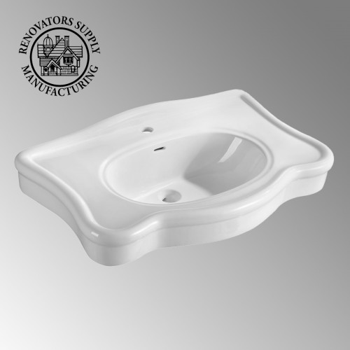 Bathroom Console Sink Deluxe Counter Top White Vitreous China image-2