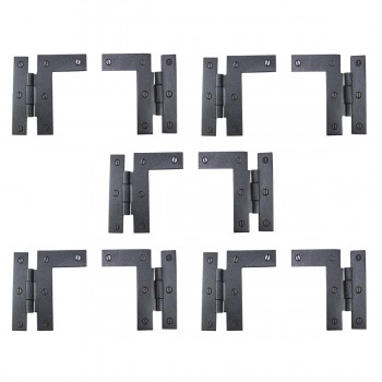 Pair Left and Right H-L Wrought Iron Cabinet Hinge 3.5" H 