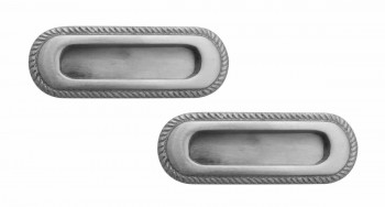 2 Piece Georgian Rope Recessed Sash Lift Satin Chrome Brass 