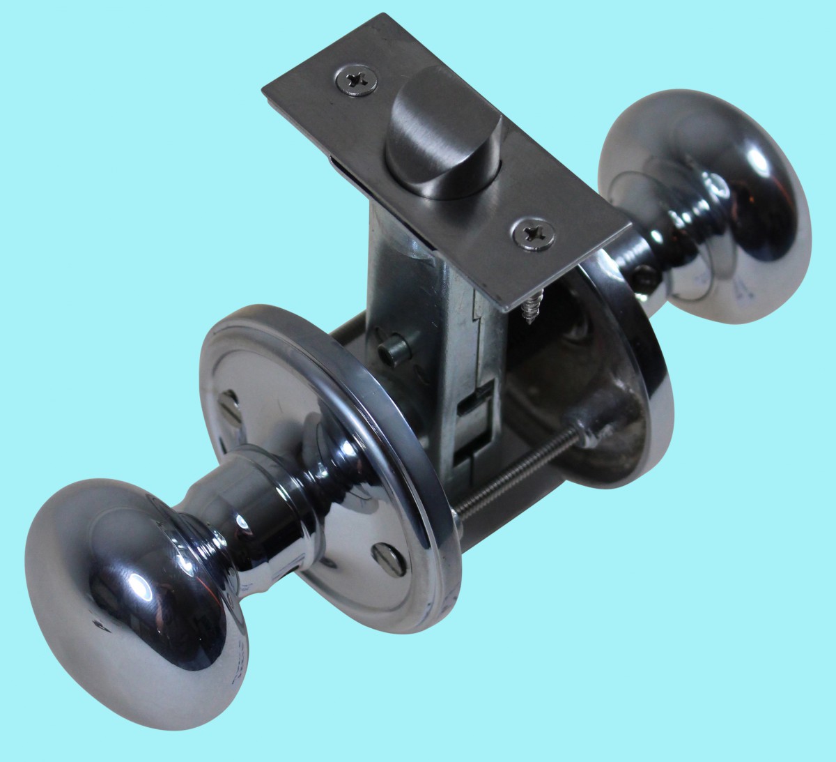 Passage Door Set 2 3/8 Backset Chrome Brass Knobs Renovator's Supply Item75512