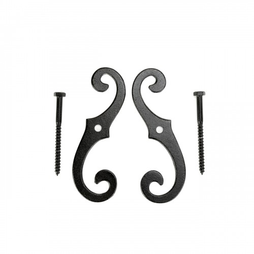 Pairs of Vintage Shutter Dogs S Shaped Shutter Hardware in Black Pack of 2 image-11