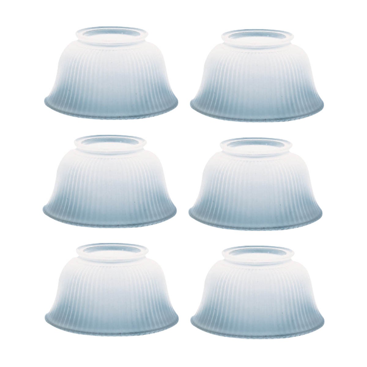 6 Lamp Shade White Glass Traditional 3 5/8" H x 4" Fitter