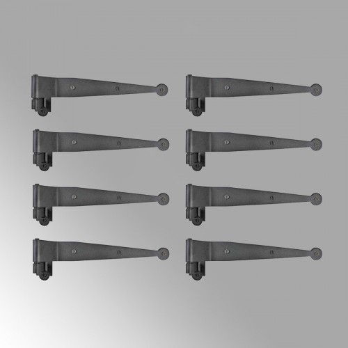 Pintle Hinge Strap For Doors & Gates Black Iron Shutter Hinge Offset 2" image-2