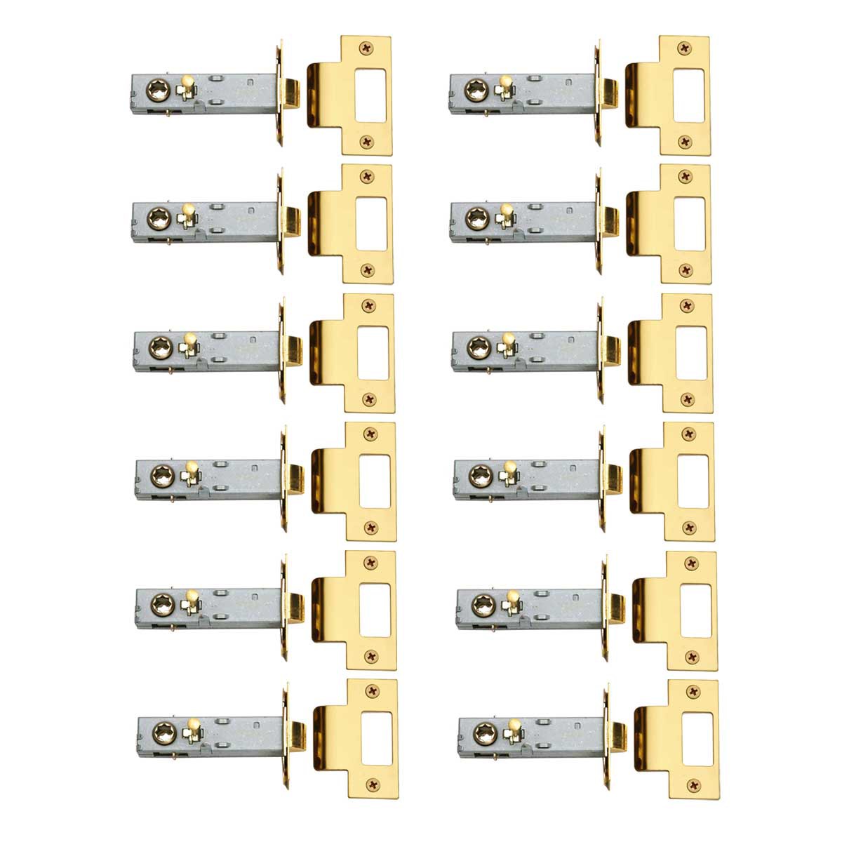 12 Privacy Door Knob Latch Sets Reversible Gold PVD 2 3/8"