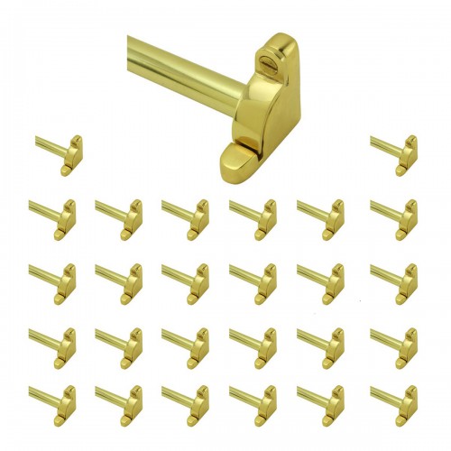 Renovators Supply Manufacturing 36-Inch Smooth Brass Stair Carpet Rod – Vintage Style, 1/2" OD, Model 17404