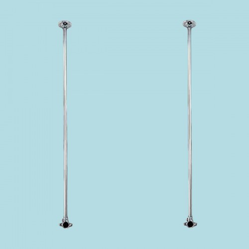 2 Shower Surround Chrome Ceiling Brace Only 38" image-2