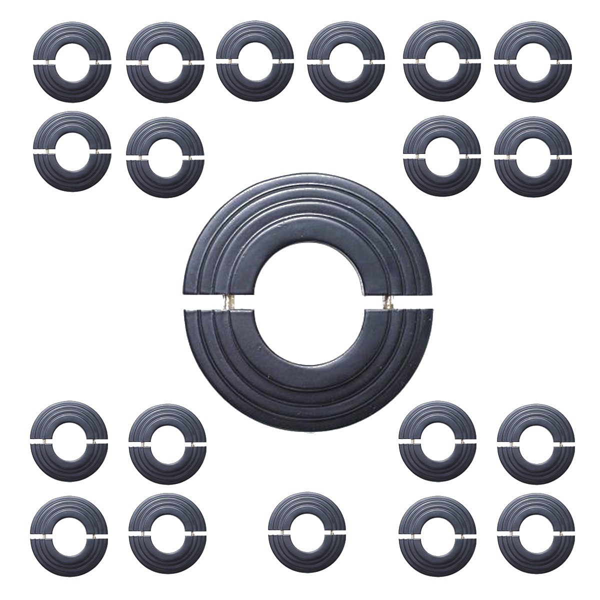 Black Radiator Flange Aluminum Escutcheon 1 11/16 ID