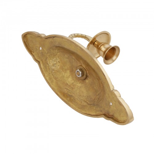 2 Wall Sconces Bright Brass Candle Holders Set of 2 image-12