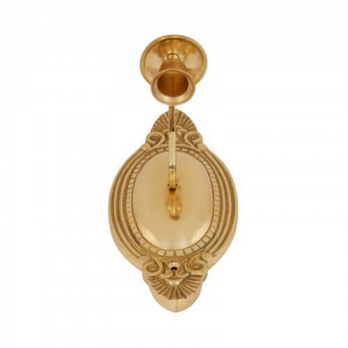 2 Wall Sconces Bright Brass Candle Holders Set of 2 image-13