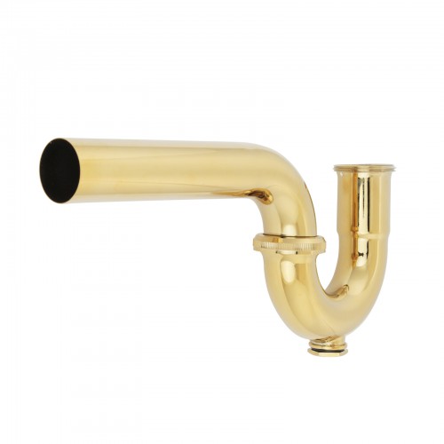 Titanium plated Brass Finish Stainless Steel P Trap 1 1/4" W/ Clean Out image-5