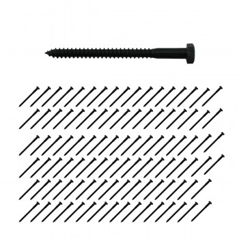 Steel 5/16 X 4" Lag Bolts Screw 100 Pack Black Zinc Plated, Hex Head Leg Screw 