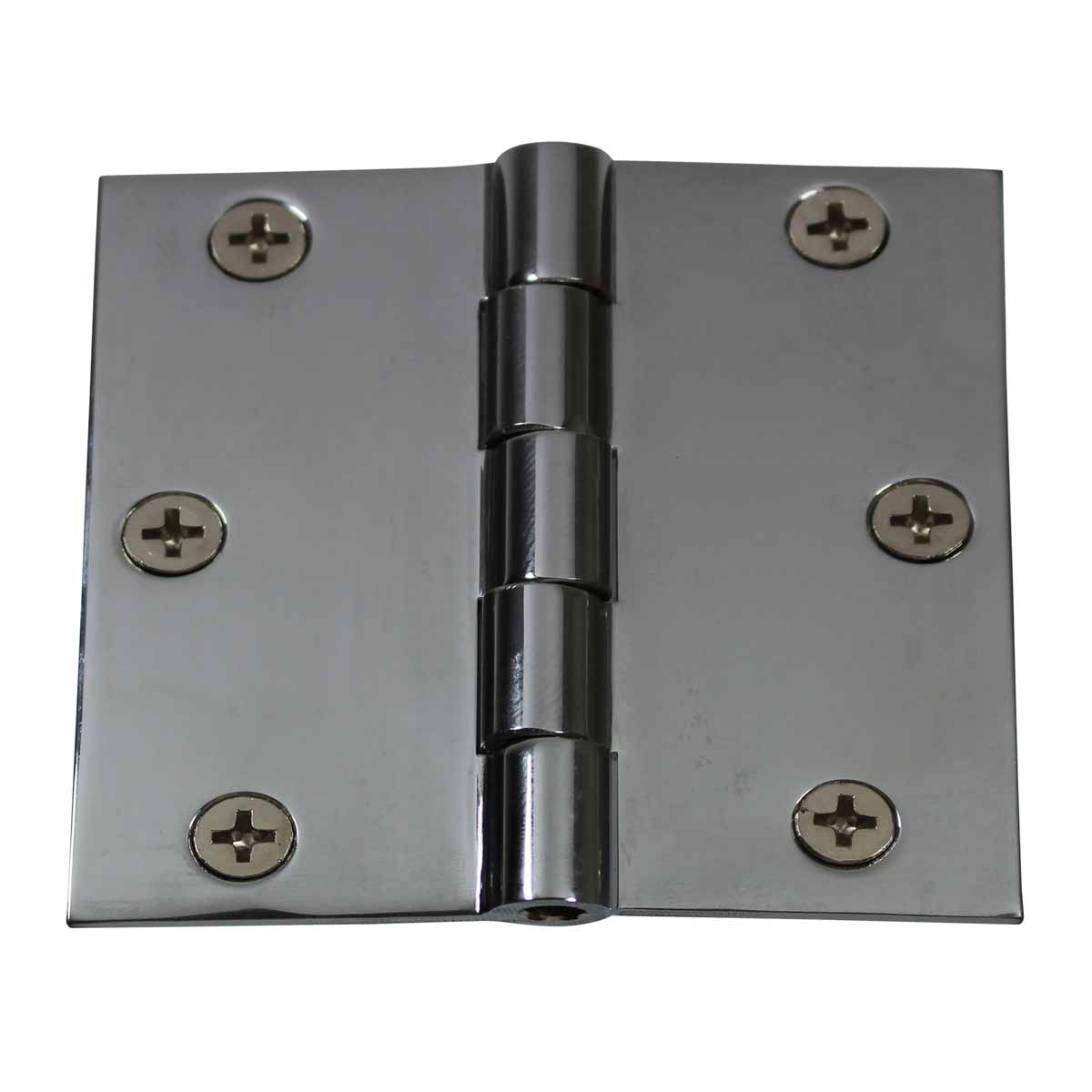 Hinges Chrome Solid Brass Square 3" x 3"
