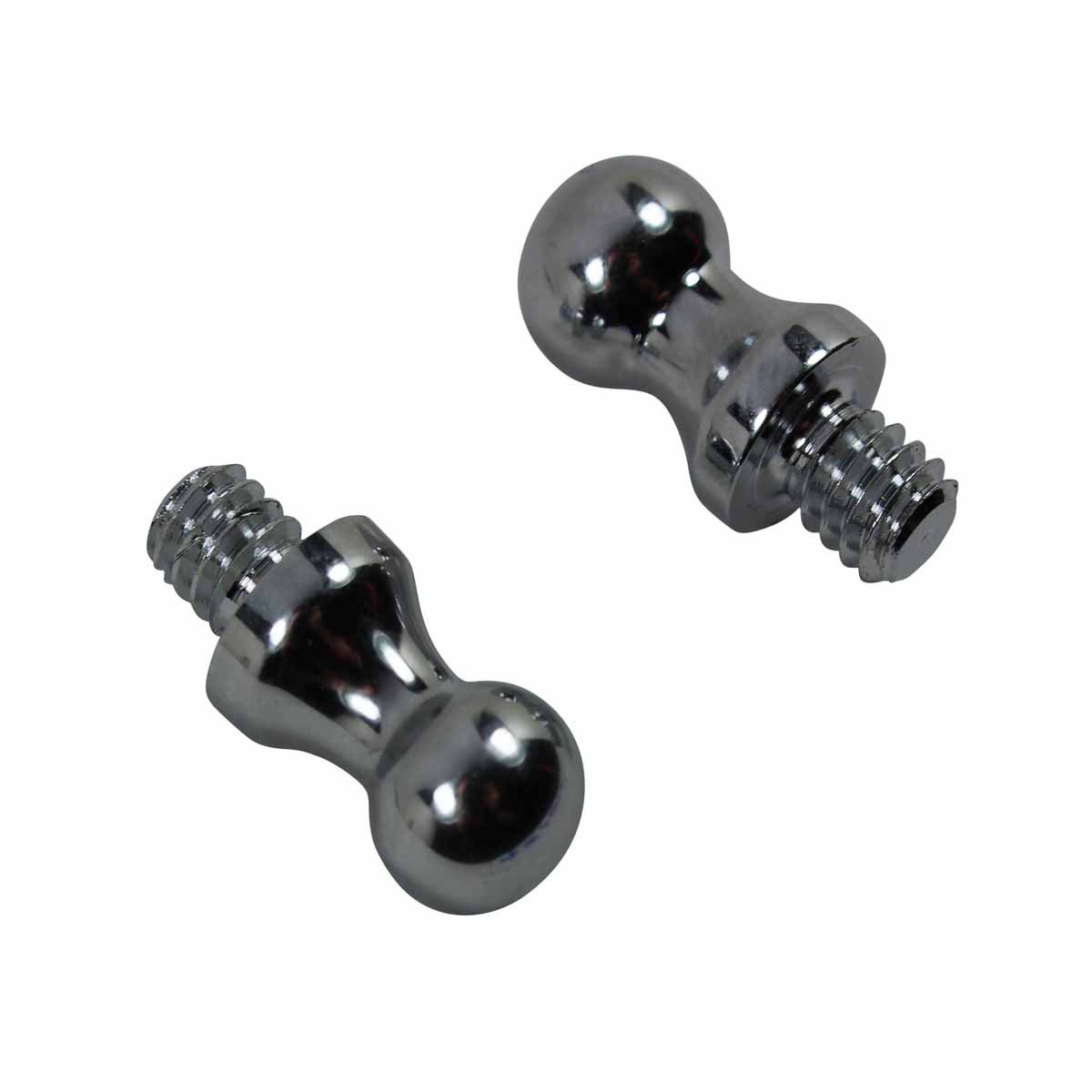 Door Hinges Bright Chrome Med Ball Hinge Finial Pair