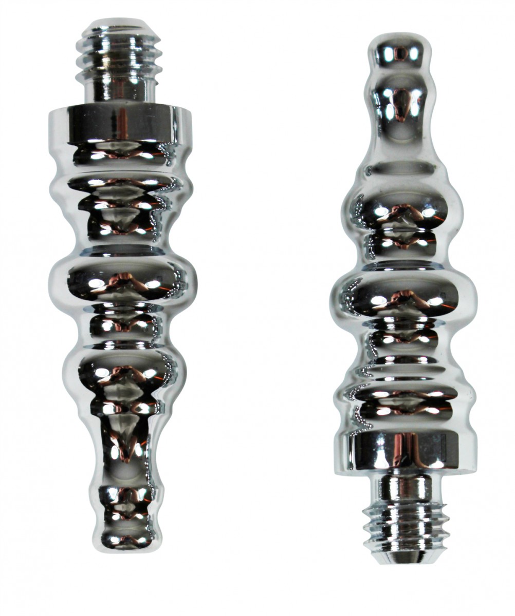 Door Hinges Bright Chrome Large Steeple Hinge Finial Pair