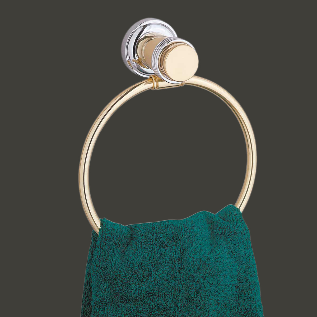 Victorian Solid Brass Towel Ring for Bathroom 6 3/4 Inch