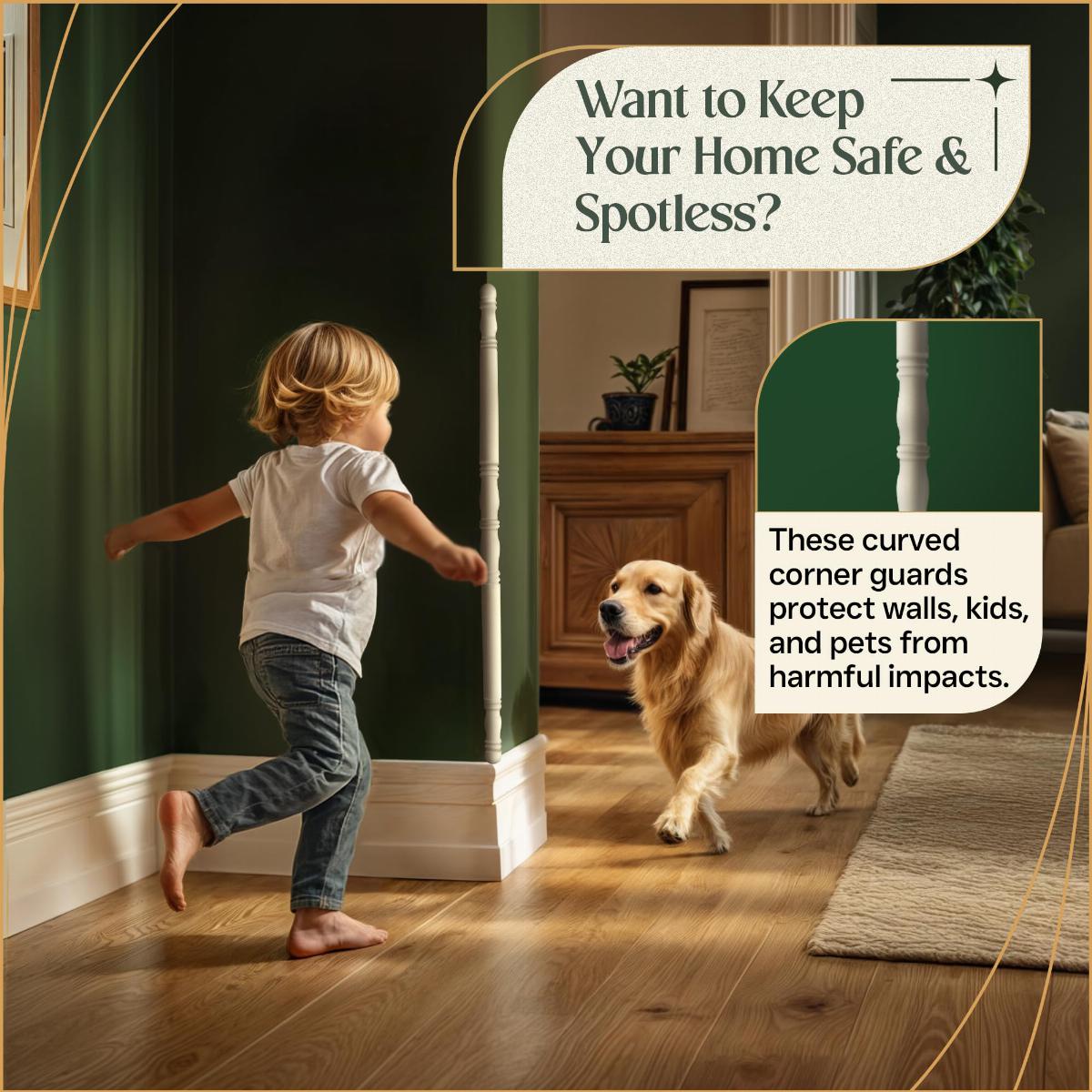 Light Hardwood Edge and Corner Guards Unfinished 1" Diameter Corner Protector image-4