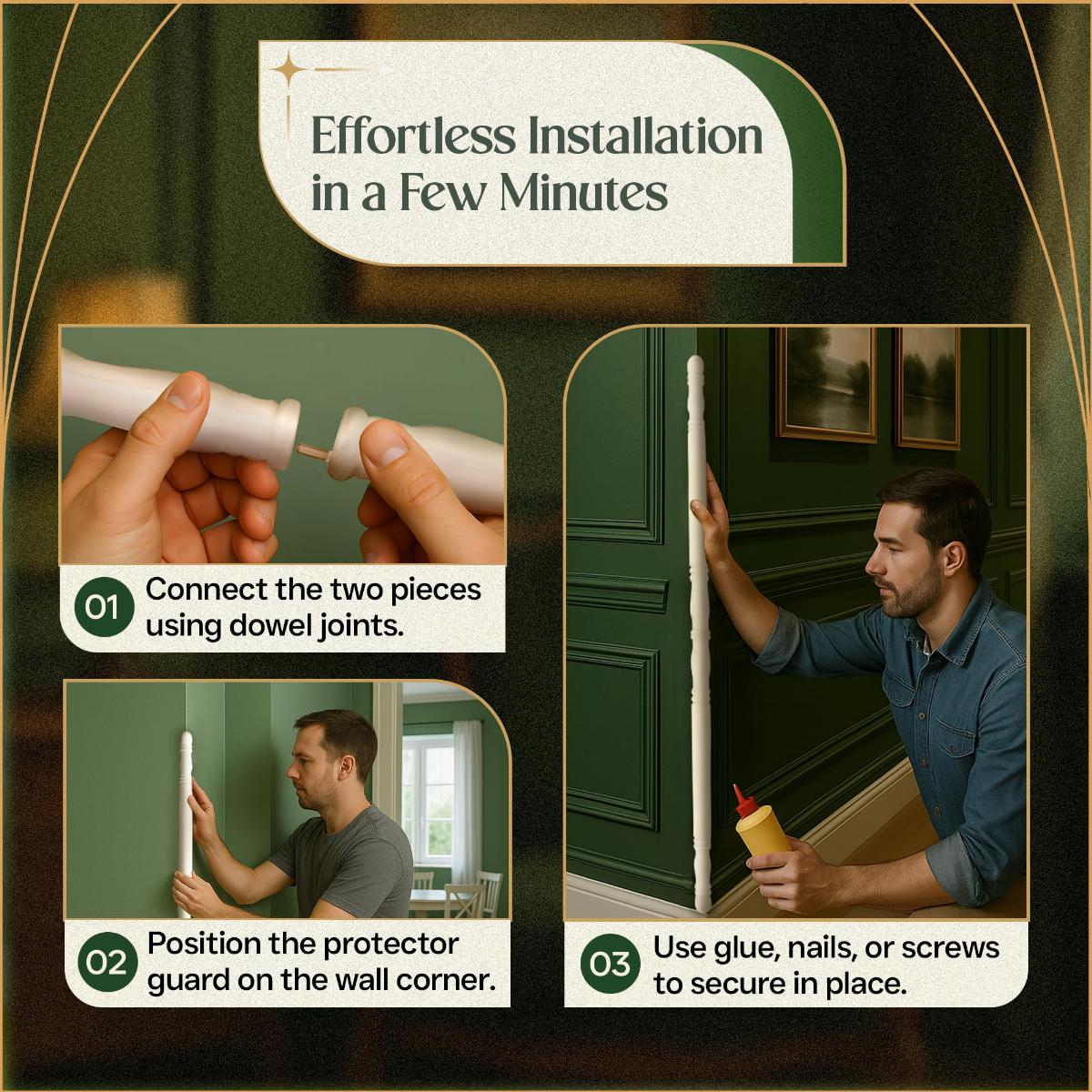 Light Hardwood Edge and Corner Guards Unfinished 1" Diameter Corner Protector image-7