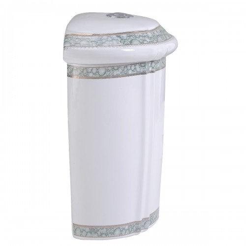 Green and Gold Toilet Tank for Item 12816 image-4