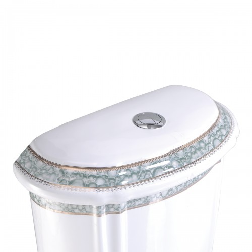 Green and Gold Toilet Tank for Item 12816 image-6
