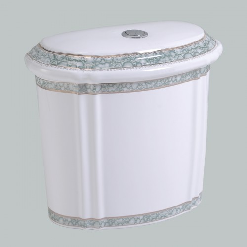 Green and Gold Toilet Tank for Item 12816 image-2