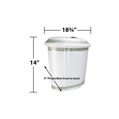 Green and Gold Toilet Tank for Item 12816 image-8