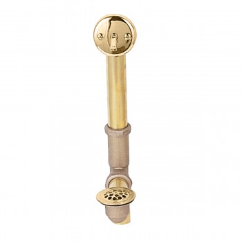 Tub Drain Bright Brass Chrome Plated Drain/Overflow Pipe 