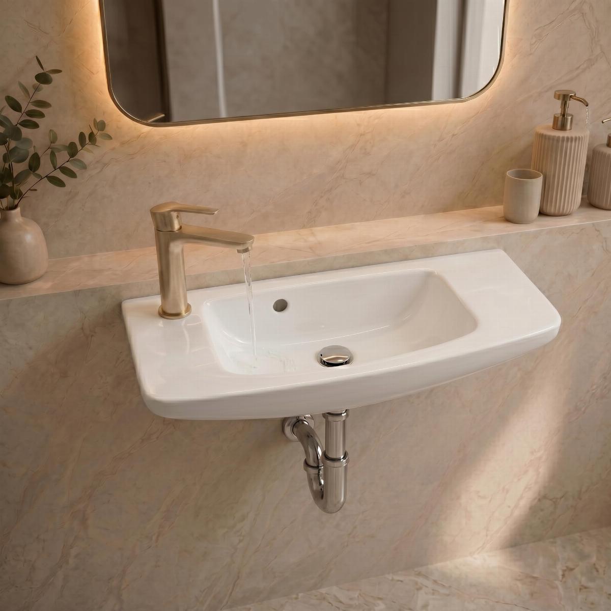 West Edgewood 20" Wall Mounted Bathroom Sink White with Overflow image-3