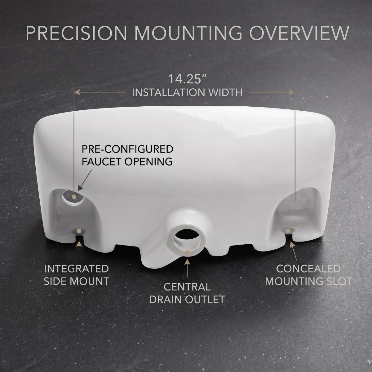 West Edgewood 20" Wall Mounted Bathroom Sink White with Overflow image-5