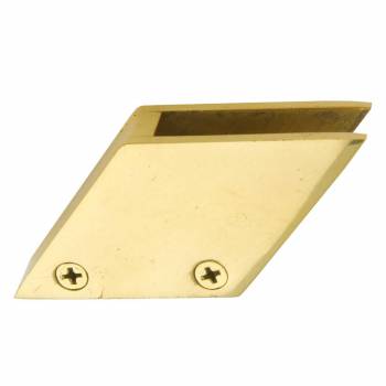 Solid Brass Glass Railing Clip Holds 3/8" Glass 