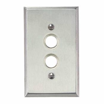 Switchplate Brushed Stainless Steel 1 Pushbutton 