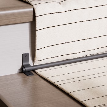 Black Brass Carpet Runner Rod Set for Staircase 39 5/8" L 