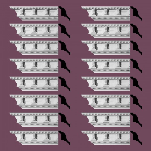 Ornate Cornice White Urethane  95" L Edinburgh image-2