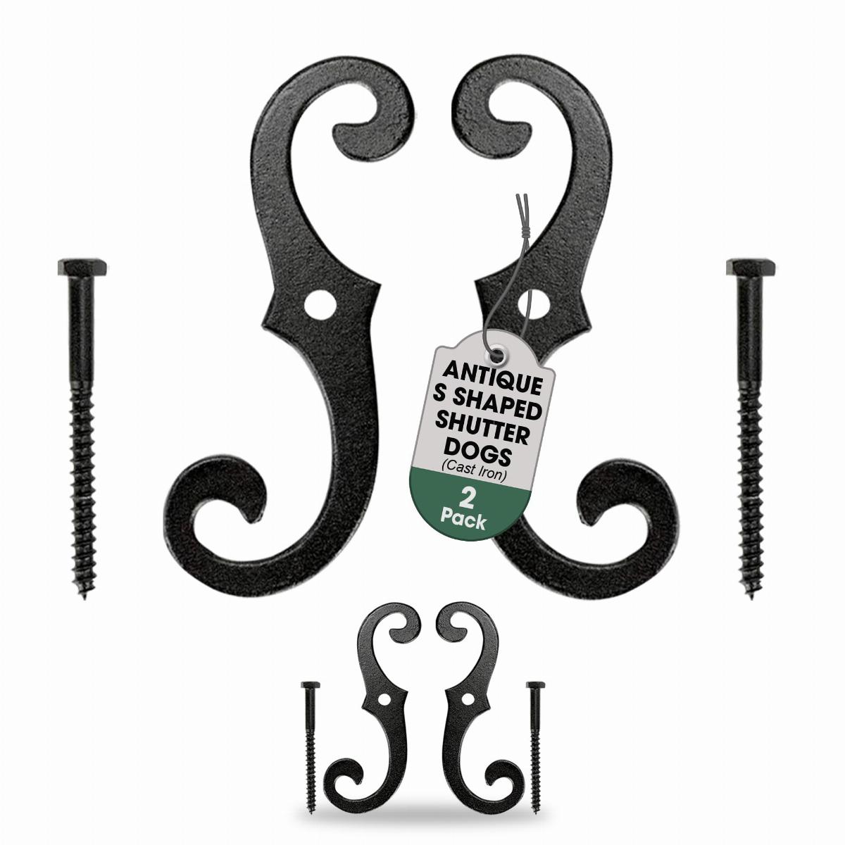 Cast Iron Window Shutter Dogs (2 Pairs) 6-1/2" H x 2-1/4" W image-3