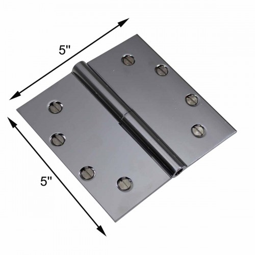 5" Square Door Hinge Lift Off Right Chrome Brass image-7