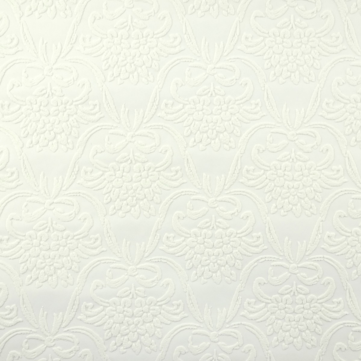 Wallpapers White Embossed Textured Vinyl Kensington