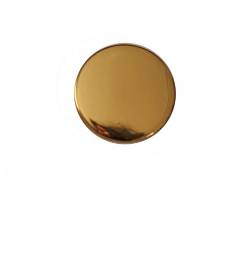 Cabinet Knob Bright Solid Brass Traditional 1" Dia image-3