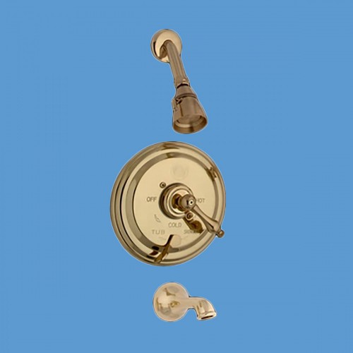 Brass 1 Handle Tub Faucet Shower Mixer Valve image-2