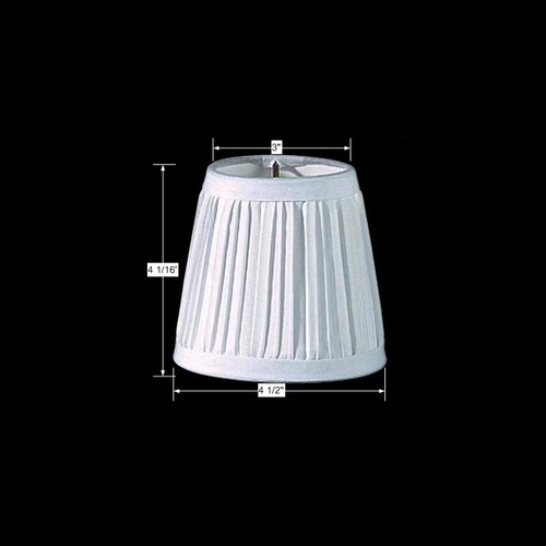 Lamp Shade White Fabric 4 1/16" Mini Clip On White Natural Shade image-6