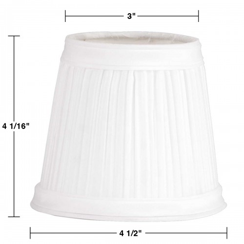 Lamp Shade White Fabric 4 1/16" Mini Clip On White Natural Shade image-7